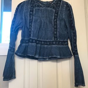 Long sleeve top blue